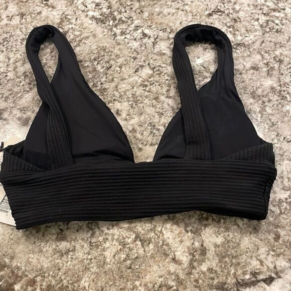 New L Space Fisher Bikini Top Black Lightly Padded XS - Picture 3 of 7